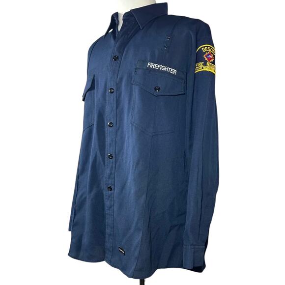 Desoto EMT Paramedic Fire & Rescue Firefighter Shirt Fire Resistant Size XL - Picture 2 of 9